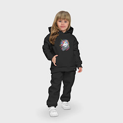 Детский костюм оверсайз ЕДИНОРОГ ПАНК PUNK UNICORN Z, цвет: черный — фото 2