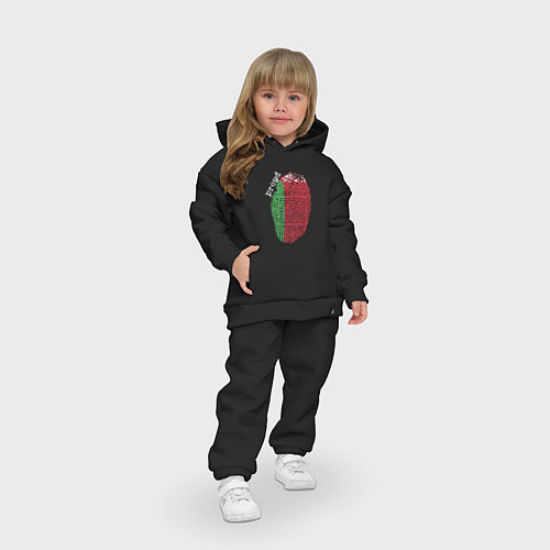 Детский костюм оверсайз Беларусь - Отпечаток / Черный – фото 3