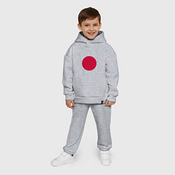 Детский костюм оверсайз Япония Японский флаг, цвет: меланж — фото 2