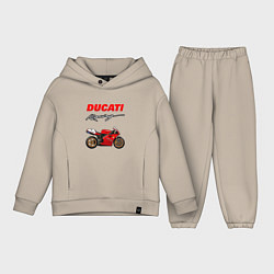 Детский костюм оверсайз DUCATI ДУКАТИ MOTOSPORT, цвет: миндальный