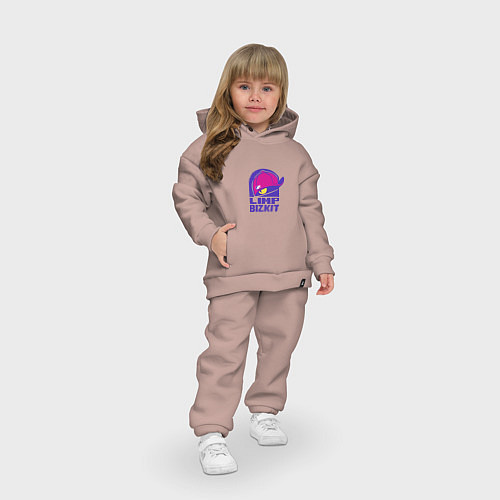 Детский костюм оверсайз Кепка LB / Пыльно-розовый – фото 3