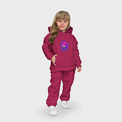 Детский костюм оверсайз Кепка LB, цвет: маджента — фото 2