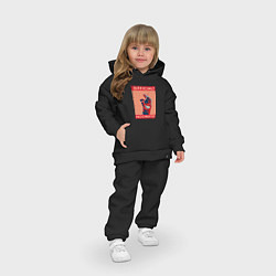 Детский костюм оверсайз Официально вакцинирован, цвет: черный — фото 2