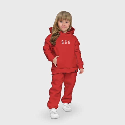 Детский костюм оверсайз Морген 666 / Красный – фото 3