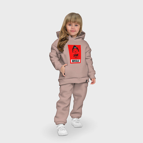 Детский костюм оверсайз Red Hussle / Пыльно-розовый – фото 3
