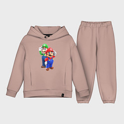 Детский костюм оверсайз Mario Bros, цвет: пыльно-розовый