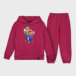 Детский костюм оверсайз Mario Bros, цвет: маджента