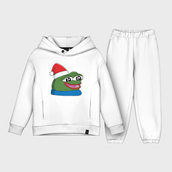 Детский костюм оверсайз Pepe, pepe happy, Пепе хеппи, pepe happy new year, цвет: белый