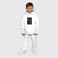 Детский костюм оверсайз Деревья в ночи, цвет: белый — фото 2