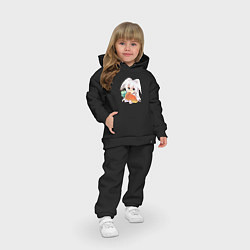 Детский костюм оверсайз Кролик тян, цвет: черный — фото 2