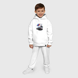 Детский костюм оверсайз BMW M POWER Motorsport Racing Team, цвет: белый — фото 2