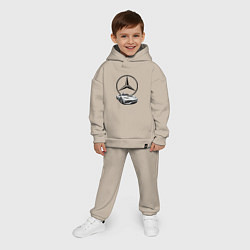 Детский костюм оверсайз Mercedes - команда победителей!, цвет: миндальный — фото 2
