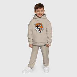 Детский костюм оверсайз Smiling Tiger, цвет: миндальный — фото 2
