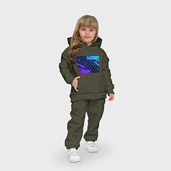 Детский костюм оверсайз OVERLORD оверлорд neon НЕОН, цвет: хаки — фото 2