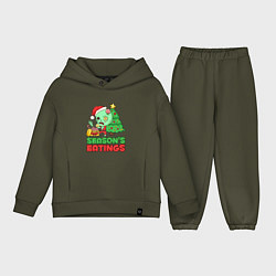 Детский костюм оверсайз Christmas Zombie, цвет: хаки