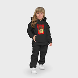 Детский костюм оверсайз ROBLOX RED LOGO LEGO FACE, цвет: черный — фото 2