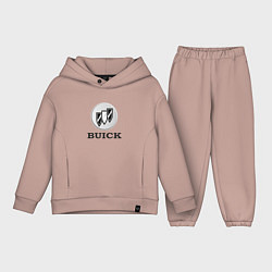 Детский костюм оверсайз Gray gradient Logo Buick, цвет: пыльно-розовый