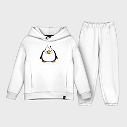 Детский костюм оверсайз Глазастый пингвин, цвет: белый