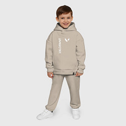Детский костюм оверсайз Valorant - Logo, цвет: миндальный — фото 2