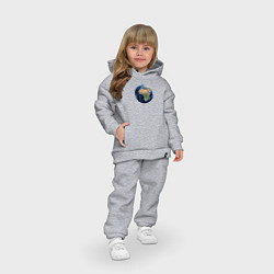 Детский костюм оверсайз Планета солнечной системы земля, цвет: меланж — фото 2