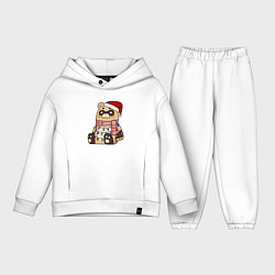 Детский костюм оверсайз ГОБА БОГ ОЧАГА НОВОГОДНИЙ, цвет: белый