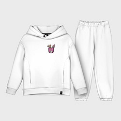 Детский костюм оверсайз Крошка Тина в кармане, цвет: белый