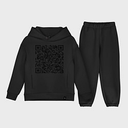 Детский костюм оверсайз QR-код Скала Джонсон, цвет: черный