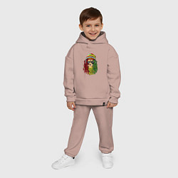 Детский костюм оверсайз Rasta lioN, цвет: пыльно-розовый — фото 2