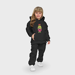 Детский костюм оверсайз Забавный гном - кактус, цвет: черный — фото 2