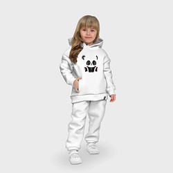 Детский костюм оверсайз Няшная Панда 2022, цвет: белый — фото 2