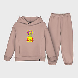 Детский костюм оверсайз Гомер - бог пончиков, цвет: пыльно-розовый
