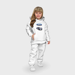 Детский костюм оверсайз Ford Racing team, цвет: белый — фото 2