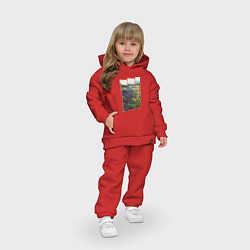 Детский костюм оверсайз Тропа с цветами к морю, цвет: красный — фото 2