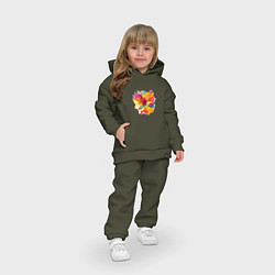 Детский костюм оверсайз Взрывные краски, цвет: хаки — фото 2