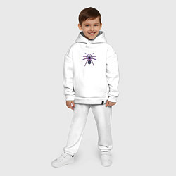 Детский костюм оверсайз Огромный психоделический паук, цвет: белый — фото 2