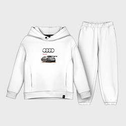 Детский костюм оверсайз Audi Racing team, цвет: белый