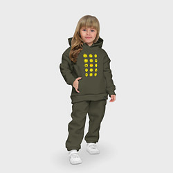 Детский костюм оверсайз Pixel art emoticons 1, цвет: хаки — фото 2