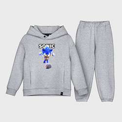 Детский костюм оверсайз Sonic the Hedgehog 2, цвет: меланж