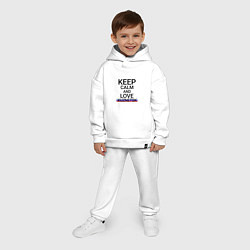 Детский костюм оверсайз Keep calm Kuznetsk Кузнецк, цвет: белый — фото 2