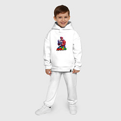 Детский костюм оверсайз Супер Ммарио Супер Марио ММА, цвет: белый — фото 2