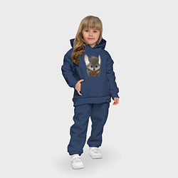 Детский костюм оверсайз Волчонок меломан Милашка, цвет: тёмно-синий — фото 2