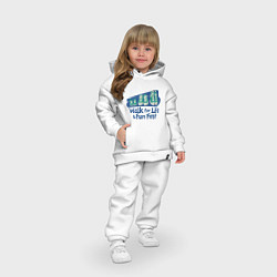 Детский костюм оверсайз WALK FOR LIFE FUN FEST, цвет: белый — фото 2