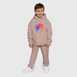 Детский костюм оверсайз RHCP Color, цвет: пыльно-розовый — фото 2