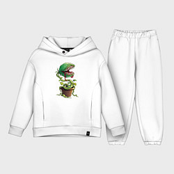 Детский костюм оверсайз Plant - Piranha, цвет: белый