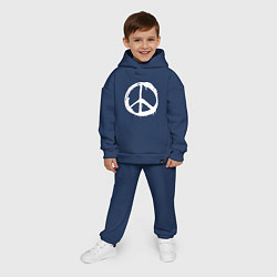 Детский костюм оверсайз Pacific symbol white, цвет: тёмно-синий — фото 2