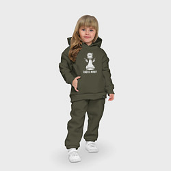 Детский костюм оверсайз Шахматный ниндзя, цвет: хаки — фото 2
