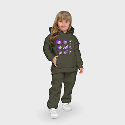 Детский костюм оверсайз Значки на Эмз Пины Бравл Старс Emz, цвет: хаки — фото 2