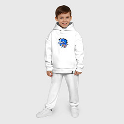 Детский костюм оверсайз Ёжик Соник - видеоигра, цвет: белый — фото 2