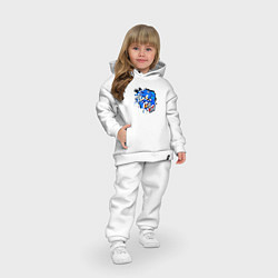 Детский костюм оверсайз Ёжик Соник - видеоигра, цвет: белый — фото 2