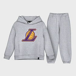 Детский костюм оверсайз Los Angeles Lakers NBA logo, цвет: меланж